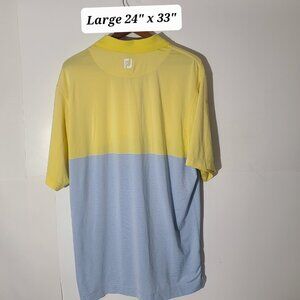 Footjoy Congressional Country Club CCC Embroidered Blue/Yellow Large Golf Polo